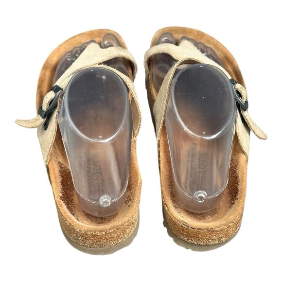 Naot Sandals Thong Tahoe Women's Beige Leather Boho Cork Bed Size 10 US /41 EU - Picture 4 of 9